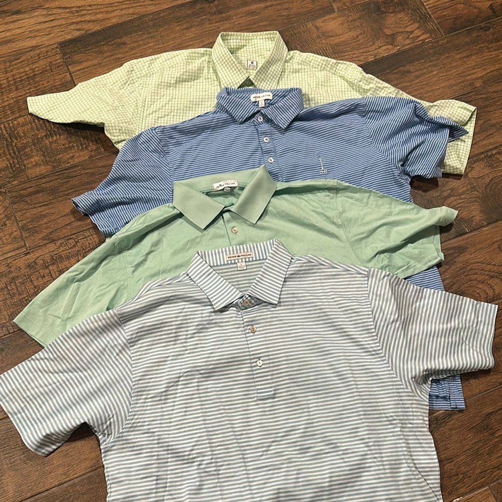 Peter Millar Blue and Green Polo Shirts Collection